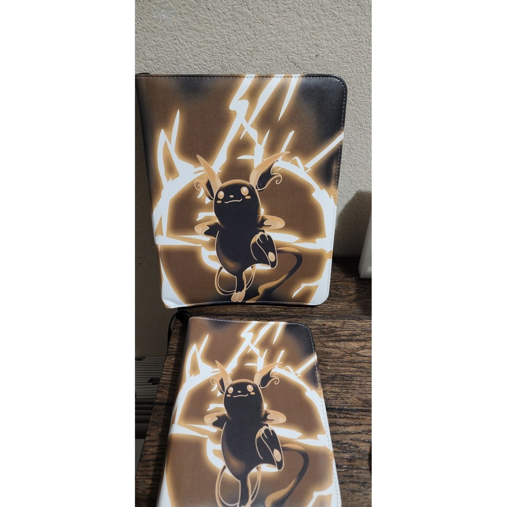 Pokemon Raichu Card Binder Set 9-Pocket & 4-Pocket Zipper Storage Album Folder